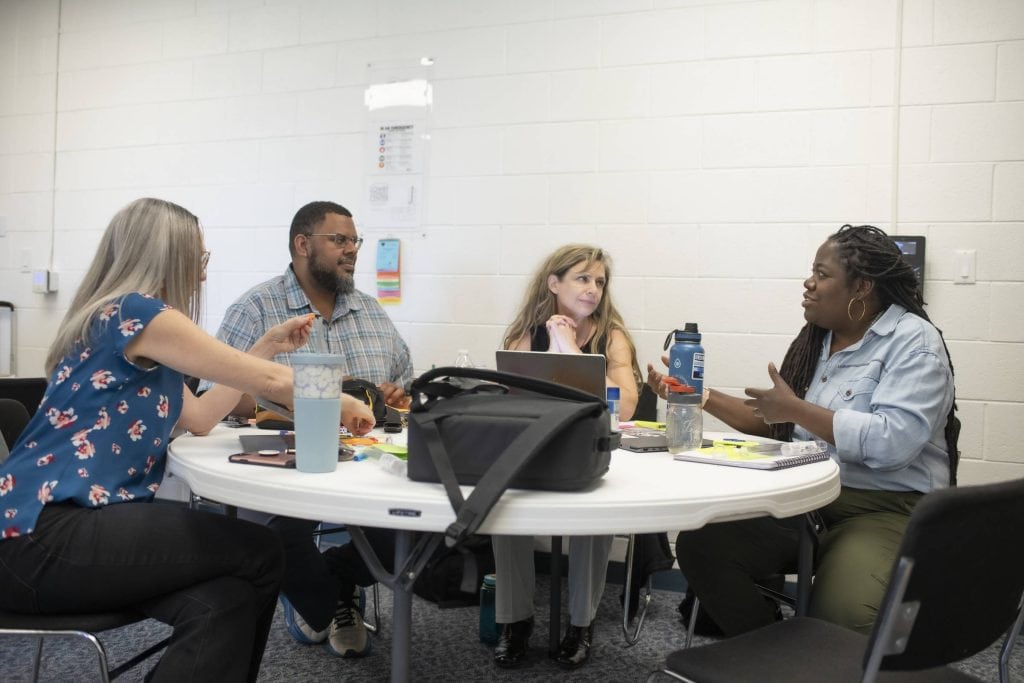 participants discussing